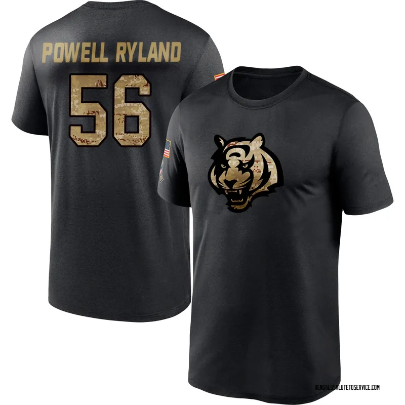 Men's Antwaun Powell-Ryland Cincinnati Bengals Black 2020 Salute To Service Performance T-Shirt