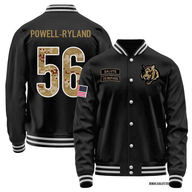 Men's Antwaun Powell-Ryland Cincinnati Bengals Black Salute to Service Sideline Performance Jacket