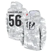 Men's Antwaun Powell-Ryland Cincinnati Bengals Camo Arctic 2024 Salute to Service Club Fleece Pullover Hoodie