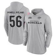 Men's Antwaun Powell-Ryland Cincinnati Bengals Gray 2024 Salute to Service Lightweight Performance Long Sleeve Hooded T-Shirt