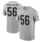 Men's Antwaun Powell-Ryland Cincinnati Bengals Gray 2024 Salute to Service Name & Number T-Shirt