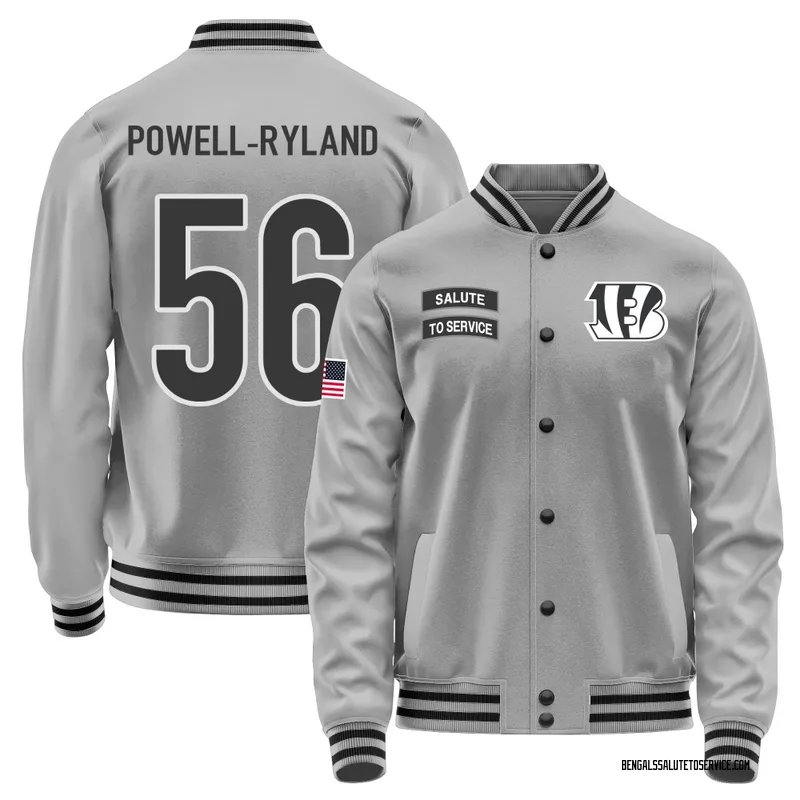 Men's Antwaun Powell-Ryland Cincinnati Bengals Gray Salute to Service Performance Jacket