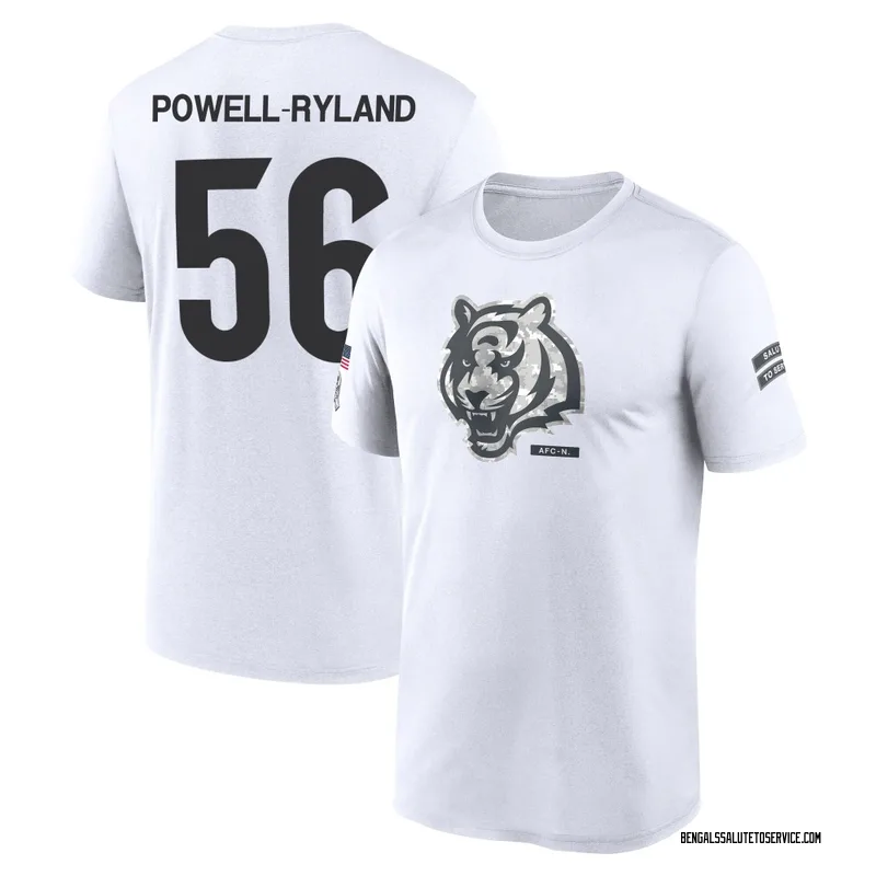 Men's Antwaun Powell-Ryland Cincinnati Bengals Legend White 2024 Salute to Service Performance T-Shirt