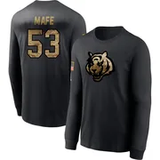 Men's Boye Mafe Cincinnati Bengals Black 2020 Salute To Service Sideline Performance Long Sleeve T-Shirt