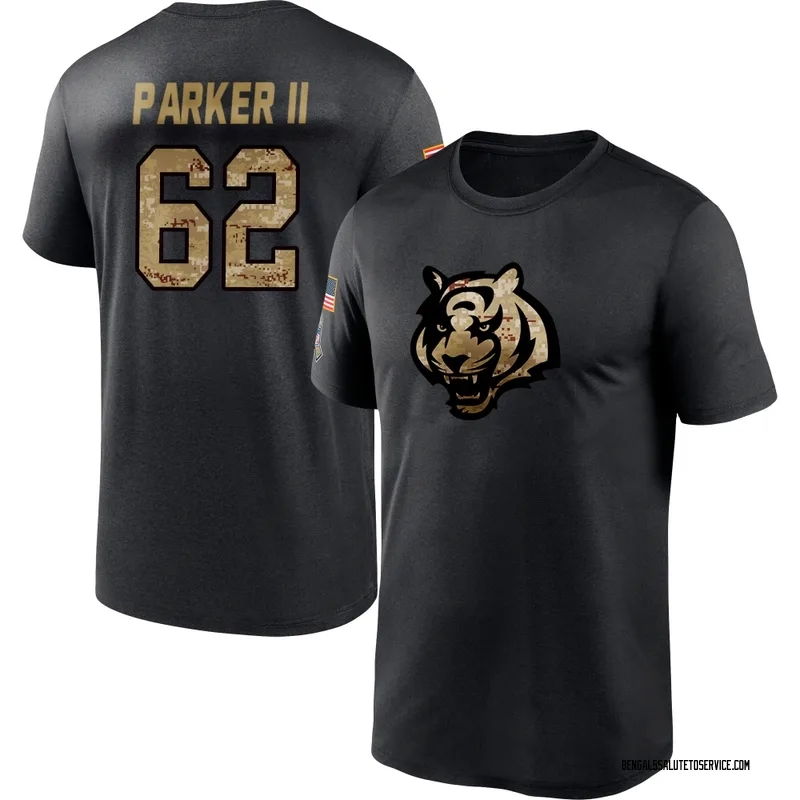 Men's Brian Parker II Cincinnati Bengals Black 2020 Salute To Service Performance T-Shirt