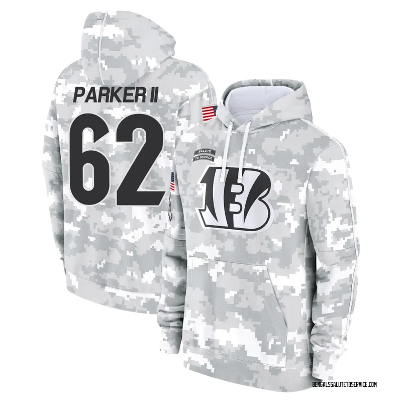 Men's Brian Parker II Cincinnati Bengals Camo Arctic 2024 Salute to Service Club Fleece Pullover Hoodie