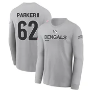 Men's Brian Parker II Cincinnati Bengals Gray 2024 Salute to Service Long Sleeve T-Shirt