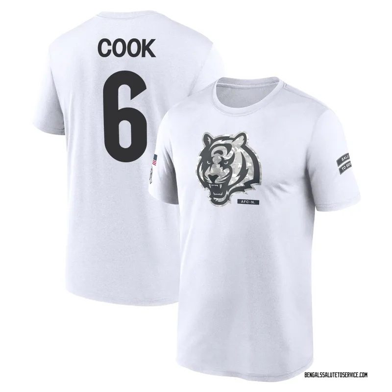 Men's Bryan Cook Cincinnati Bengals Legend White 2024 Salute to Service Performance T-Shirt