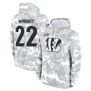 Men's Ceyair Wright Cincinnati Bengals Camo Arctic 2024 Salute to Service Club Fleece Pullover Hoodie