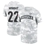 Men's Ceyair Wright Cincinnati Bengals Camo Arctic 2024 Salute to Service Performance T-Shirt