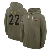 Men's Ceyair Wright Cincinnati Bengals Olive 2025 Salute to Service Hoodie