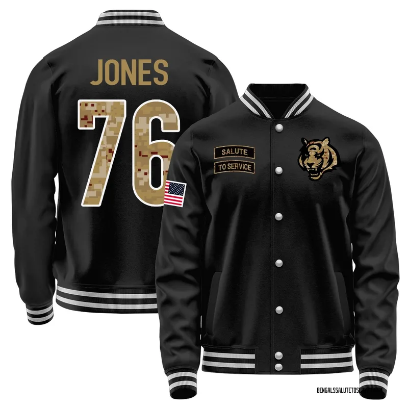 Men's Christian Jones Cincinnati Bengals Black Salute to Service Sideline Performance Jacket