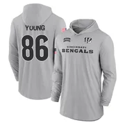 Men's Colbie Young Cincinnati Bengals Gray 2024 Salute to Service Lightweight Performance Long Sleeve Hooded T-Shirt