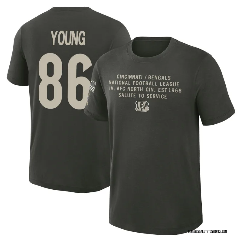 Men's Colbie Young Cincinnati Bengals Green Dark/ 2025 Salute to Service Sideline Slub T-Shirt