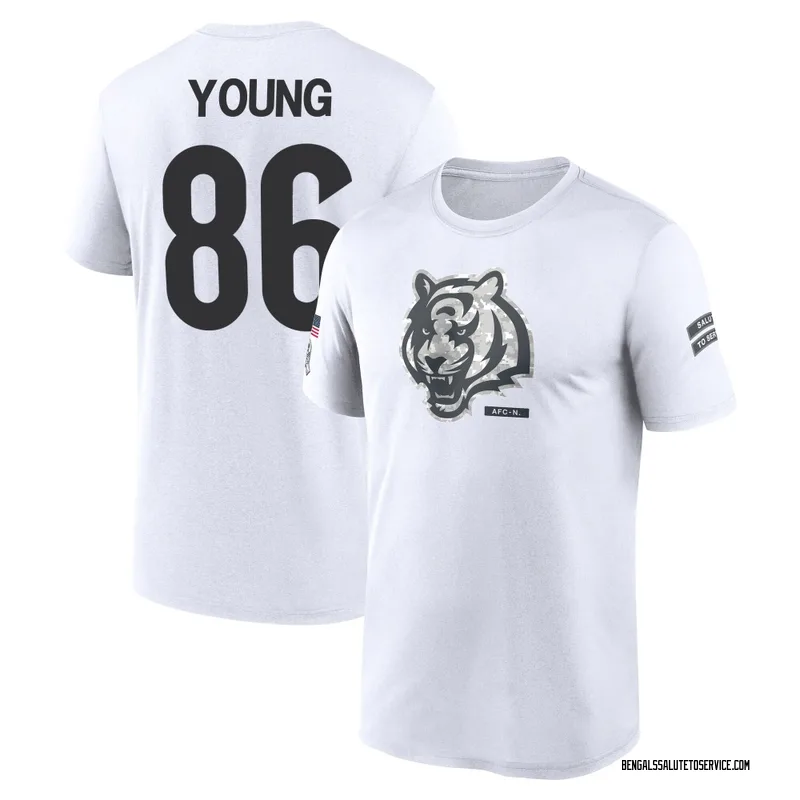 Men's Colbie Young Cincinnati Bengals Legend White 2024 Salute to Service Performance T-Shirt