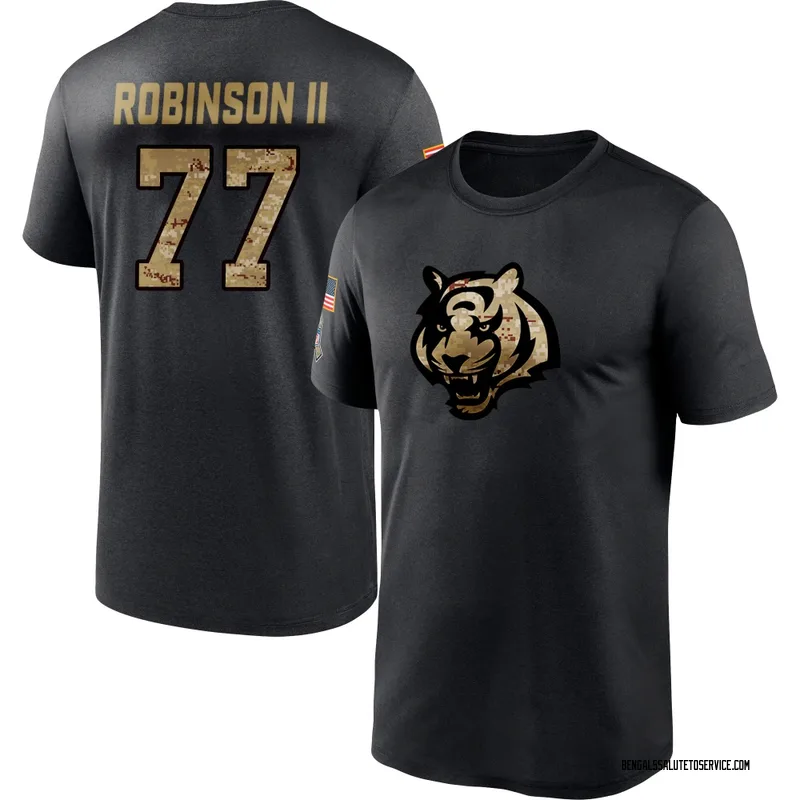 Men's Corey Robinson II Cincinnati Bengals Black 2020 Salute To Service Performance T-Shirt