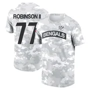 Men's Corey Robinson II Cincinnati Bengals Camo Arctic 2024 Salute to Service Performance T-Shirt