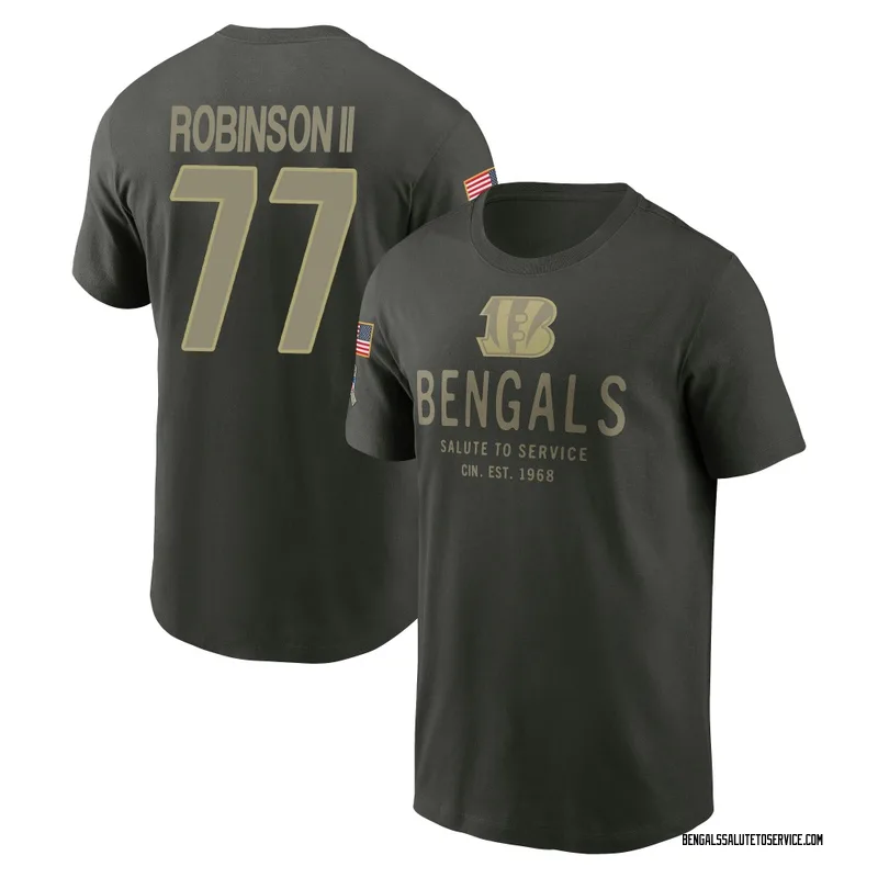 Men's Corey Robinson II Cincinnati Bengals Green Forest/ 2025 Salute to Service Sideline Primary Edge T-Shirt