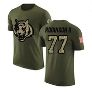Men's Corey Robinson II Cincinnati Bengals Legend Olive Salute to Service T-Shirt