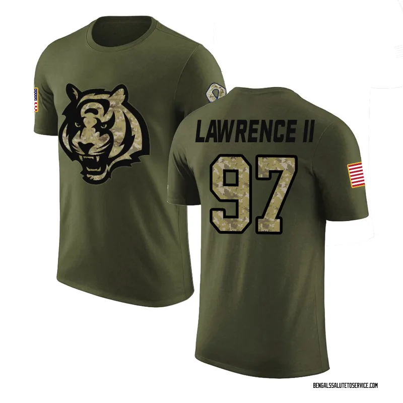 Men's Dexter Lawrence II Cincinnati Bengals Legend Olive Salute to Service T-Shirt