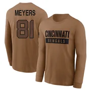 Men's Dohnte Meyers Cincinnati Bengals Brown 2023 Salute To Service Long Sleeve T-Shirt