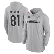 Men's Dohnte Meyers Cincinnati Bengals Gray 2024 Salute to Service Lightweight Performance Long Sleeve Hooded T-Shirt