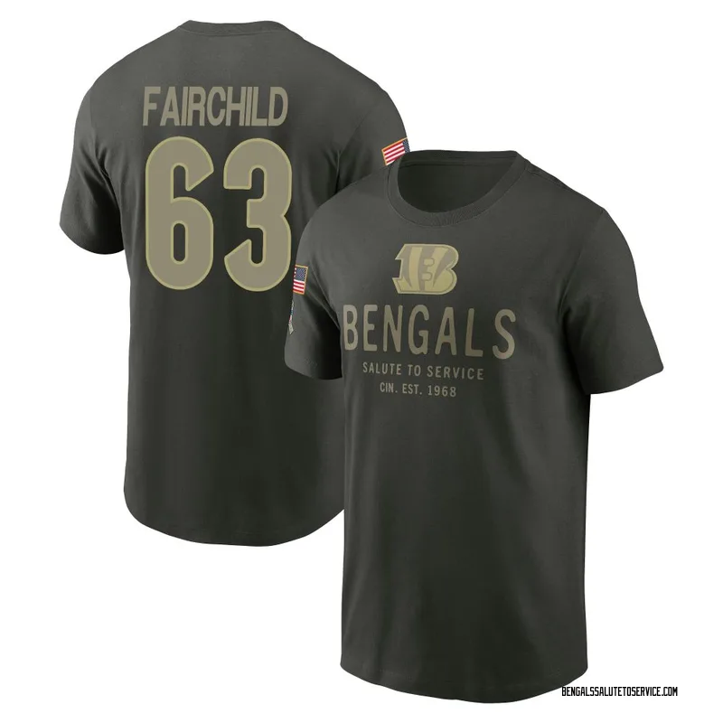 Men's Dylan Fairchild Cincinnati Bengals Green Forest/ 2025 Salute to Service Sideline Primary Edge T-Shirt