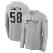 Men's Eric Gentry Cincinnati Bengals Gray 2024 Salute to Service Long Sleeve T-Shirt