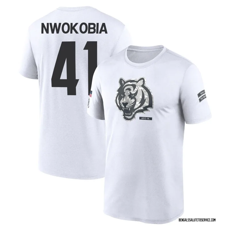 Men's Isaiah Nwokobia Cincinnati Bengals Legend White 2024 Salute to Service Performance T-Shirt