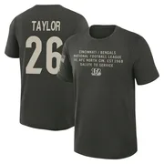 Men's Ja'Sir Taylor Cincinnati Bengals Green Dark/ 2025 Salute to Service Sideline Slub T-Shirt