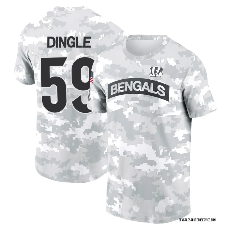 Men's Jack Dingle Cincinnati Bengals Camo Arctic 2024 Salute to Service Performance T-Shirt