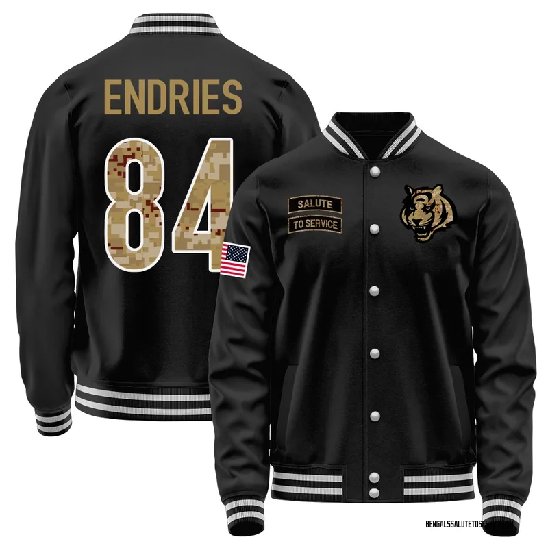 Men's Jack Endries Cincinnati Bengals Black Salute to Service Sideline Performance Jacket