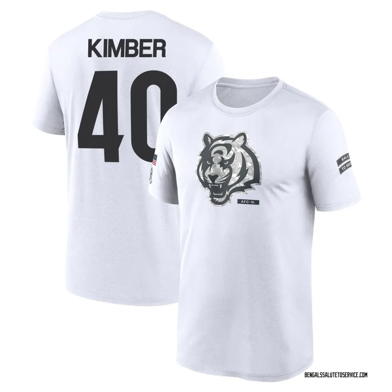 Men's Jalen Kimber Cincinnati Bengals Legend White 2024 Salute to Service Performance T-Shirt