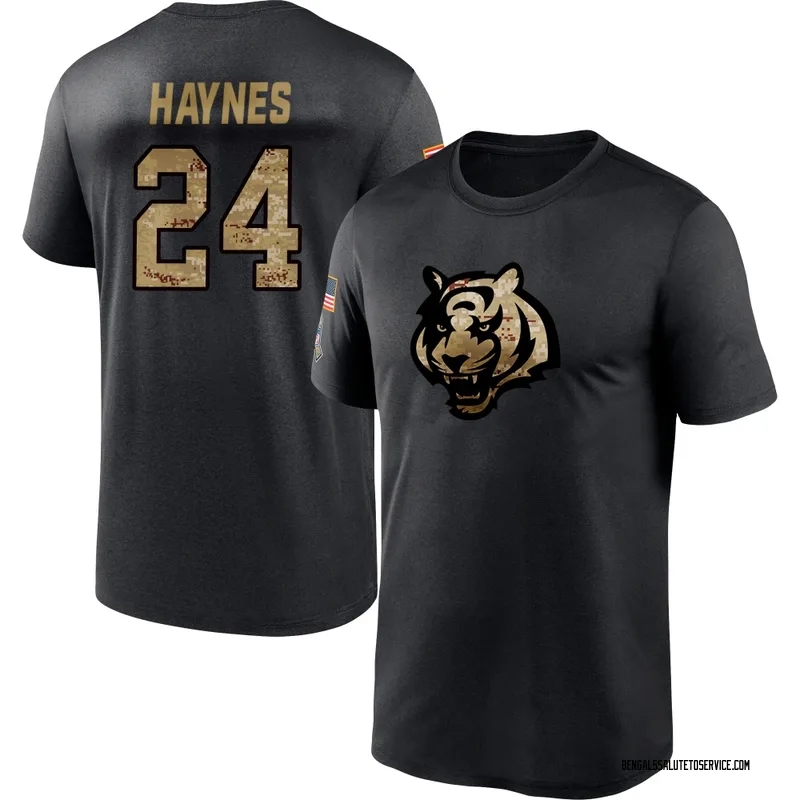 Men's Jamal Haynes Cincinnati Bengals Black 2020 Salute To Service Performance T-Shirt