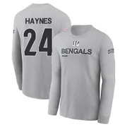 Men's Jamal Haynes Cincinnati Bengals Gray 2024 Salute to Service Long Sleeve T-Shirt