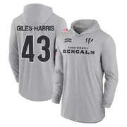 Men's Joe Giles-Harris Cincinnati Bengals Gray 2024 Salute to Service Lightweight Performance Long Sleeve Hooded T-Shirt