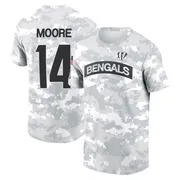 Men's Jordan Moore Cincinnati Bengals Camo Arctic 2024 Salute to Service Performance T-Shirt