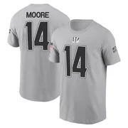 Men's Jordan Moore Cincinnati Bengals Gray 2024 Salute to Service Name & Number T-Shirt