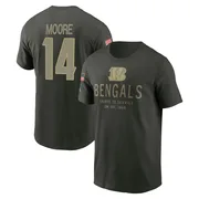 Men's Jordan Moore Cincinnati Bengals Green Forest/ 2025 Salute to Service Sideline Primary Edge T-Shirt