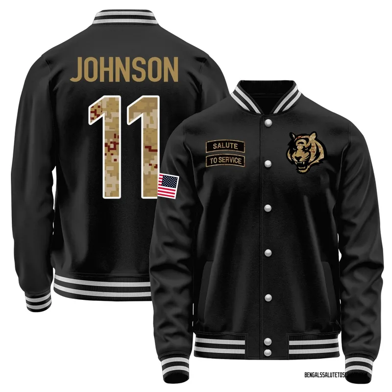 Men's Josh Johnson Cincinnati Bengals Black Salute to Service Sideline Performance Jacket