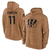 Men's Josh Johnson Cincinnati Bengals Brown 2023 Salute To Service Club Pullover Hoodie