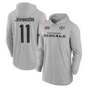 Men's Josh Johnson Cincinnati Bengals Gray 2024 Salute to Service Lightweight Performance Long Sleeve Hooded T-Shirt