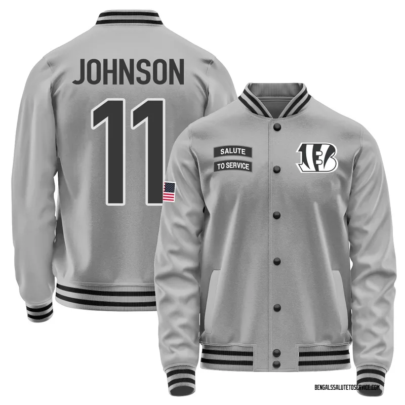 Men's Josh Johnson Cincinnati Bengals Gray Salute to Service Performance Jacket