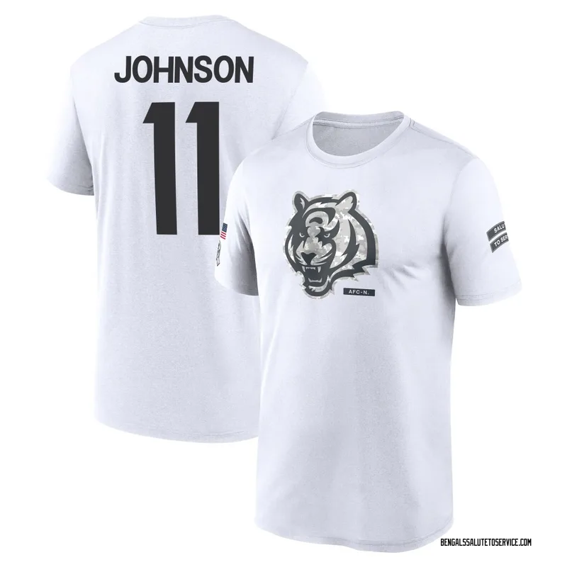 Men's Josh Johnson Cincinnati Bengals Legend White 2024 Salute to Service Performance T-Shirt