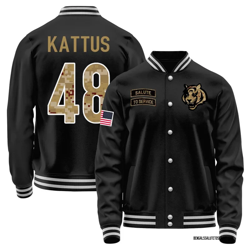 Men's Josh Kattus Cincinnati Bengals Black Salute to Service Sideline Performance Jacket