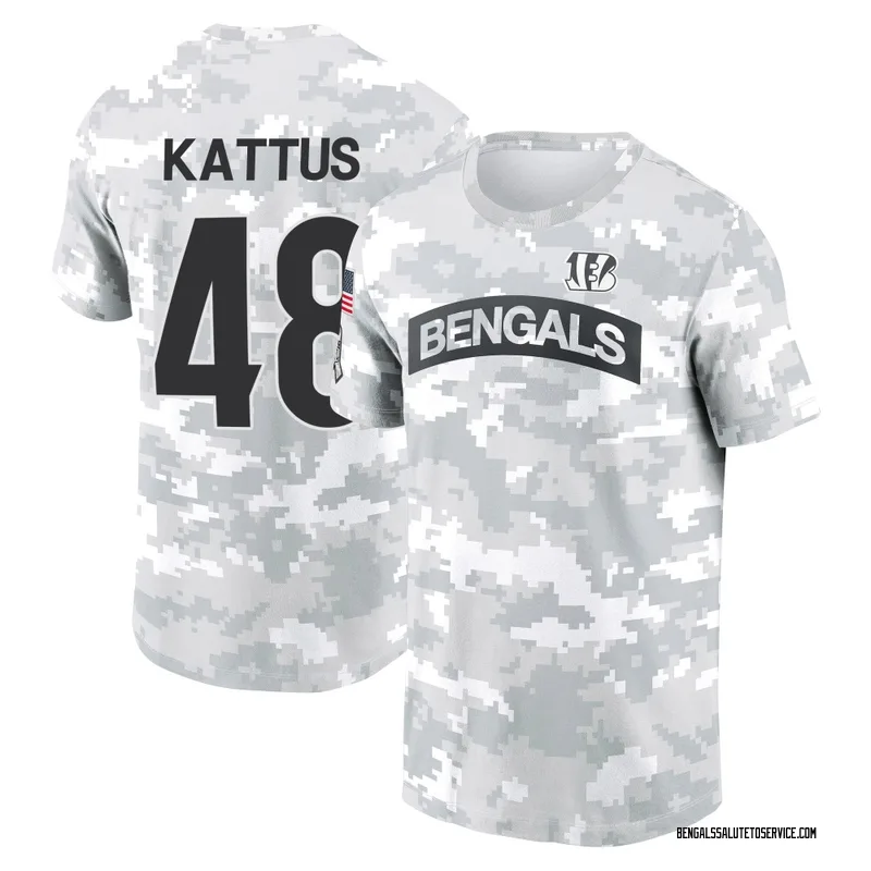 Men's Josh Kattus Cincinnati Bengals Camo Arctic 2024 Salute to Service Performance T-Shirt
