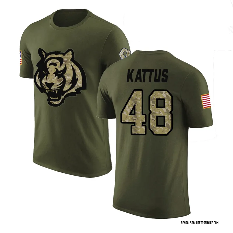 Men's Josh Kattus Cincinnati Bengals Legend Olive Salute to Service T-Shirt