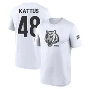 Men's Josh Kattus Cincinnati Bengals Legend White 2024 Salute to Service Performance T-Shirt