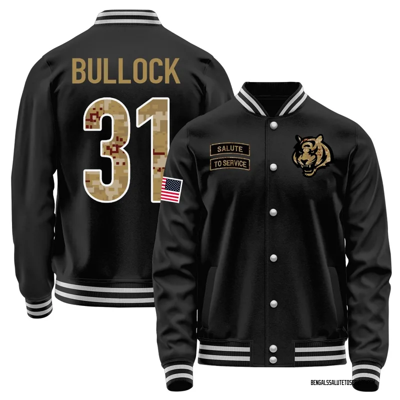 Men's Kentrel Bullock Cincinnati Bengals Black Salute to Service Sideline Performance Jacket