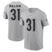 Men's Kentrel Bullock Cincinnati Bengals Gray 2024 Salute to Service Name & Number T-Shirt